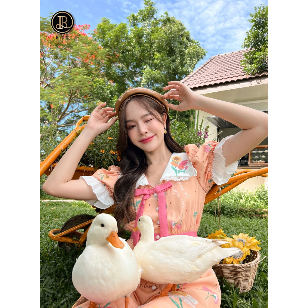 b101-orangy-maxi-dress-เดรสยาวสีส้มสดใส