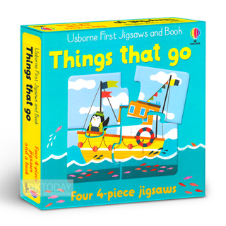 DKTODAY หนังสือ USBORNE FIRST JIGSAWS AND BOOK : THINGS THAT GO (AGE2+)