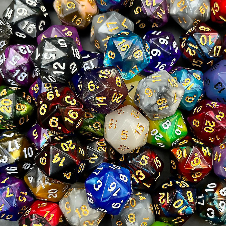ลูกเต๋า D20 & สุ่มหลายแบบ Random DICE D4 D6 D8 D10 D12 D20 D100 (1ลูก ...