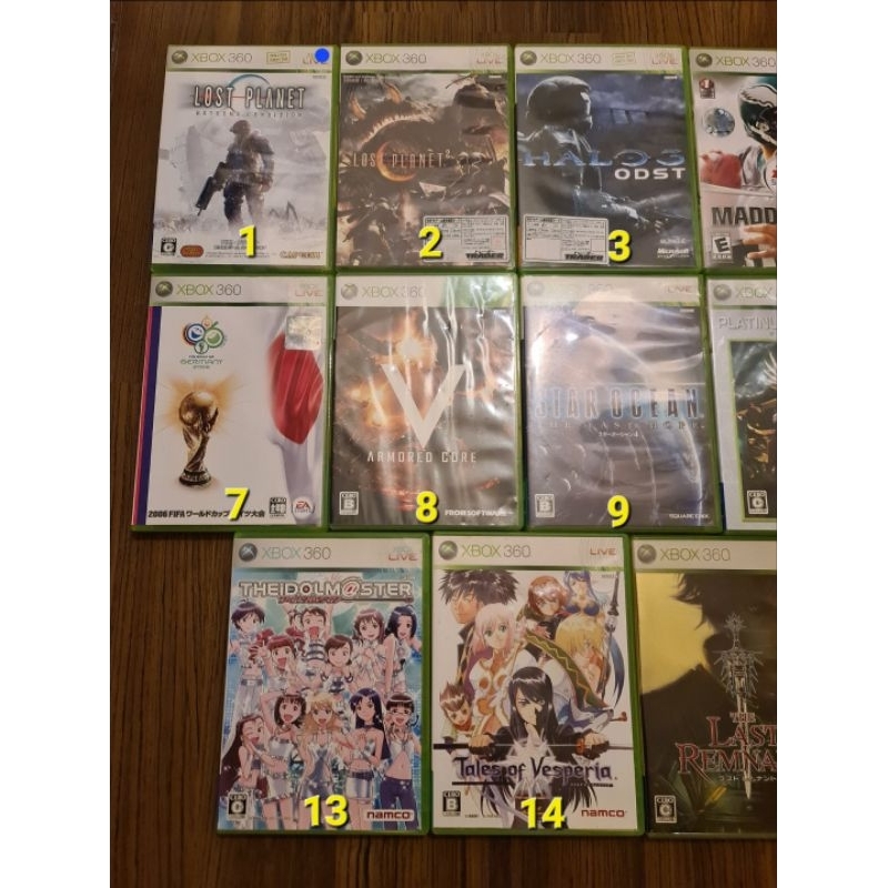 แผ่นxbox360ของแท้มือสอง-แผ่น-zone-ntsc-j-แผ่นละ-100