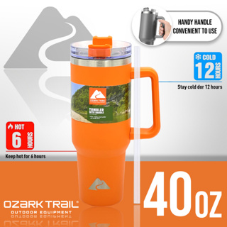 🔥ดีลดีสุด🔥 OZARK TRAIL 40oz tumbler handle กระบอกน้ำเก็บความเย็น รุ่นหูจับ แก้วน้ำ แก้วเก็บอุณหภูมิ ไม่เป็นไอน้ำ