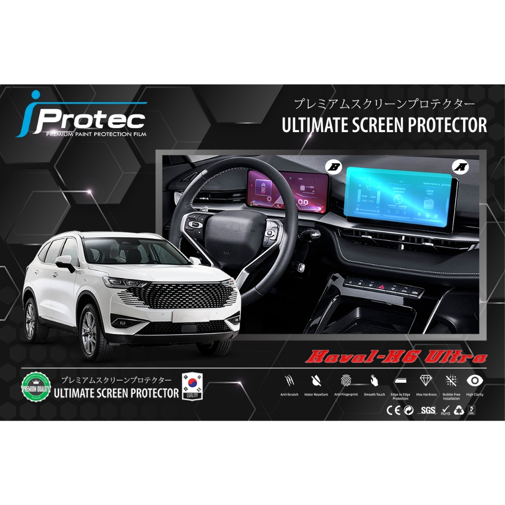 iprotec-ฟิล์มใสกันรอยหน้าจอรถยนต์-haval-h6-ultra-และ-haval-h6-pro-มีทั้งจอเรือนไมล์และจอคอนโซนกลาง