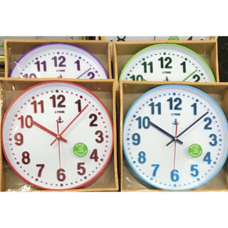 J-TIME นาฬิกาแขวนผนังขนาด10นิ้วครึ่ง  นาฬิกาแขวน นาฬิกาติดผนัง ทรงกลม หน้าปัดกระจก มองเห็นตัวเลขชัดเจน รุ่น JW-2002