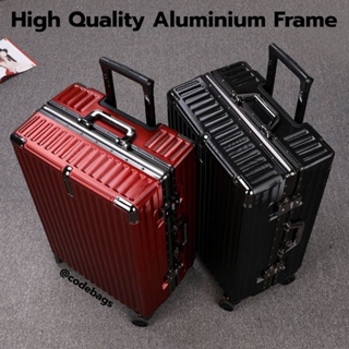 ✔️ถูก​ที่สุด✔️ กระเป๋า​เดินทาง รุ่น ALU98 อลูมิเนียม เฟรมล๊อก ไม่ใช่ซิป 20นิ้ว 24นิ้ว 28นิ้ว aluminum frame lock luggage