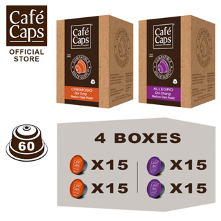 Cafecaps DG 60 CRE - DC - Coffee Nescafe Dolce Gusto MIX 60 Doi Chang (2กล่อง X 15 แคปซูล) &amp; Cremoso (2 กล่อง X 15 แคปซู