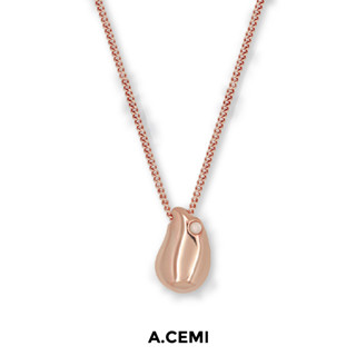 A.CEMI Jelly Opal Necklace สร้อยคอพลอยแท้ โอปอล ต่างหูเงินแท้ ชุบทอง 18K โรสโกลว์