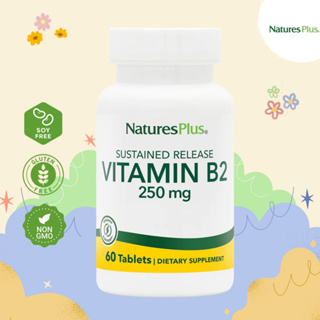 NaturesPlus Vitamin B2 Sustained Release 250 mg – 60 Tablets 💕ประสิทธิภาพสุงสุด ค่อยๆปล่อยห้มีช่วงเวลาออกฤทธิ์ยาวนาน💕ยา
