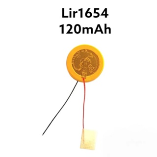 LIR1654 CP1654 3.6V 120 mAh  มีสายเชื่อม rechargeable button battery lithium electronics CP1654 original TWS Bluetoot