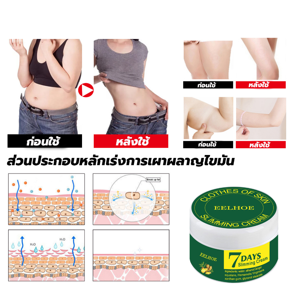 eelhoe-ครีมทาลดไขมัน-50กรัม-ไม่ต้องออกกำลังกาย-สร้างหุนดี-เร่งการบริโภคไขมัน-ครีมกระชับสัดส่วน-ครีมลดไขมัน-ครีมสลายไขมัน