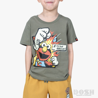 DOSH KIDS UNISEX T-SHIRTS SESAME STREET เสื้อยืดคอกลม แขนสั้น เด็กชาย-หญิง DSEBT5043-GR