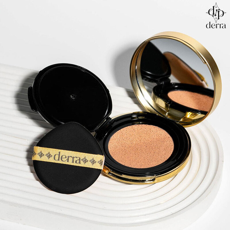 derra-glowy-and-coverskin-cushion-10g-คุชชั่นเดอร์ร่า-ของเเท้-ปกปิด-คุมมัน-ลดสิว-คุชชั่นสำหรับผิวแพ้ง่าย