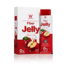 แท้(มีคิวอาร์แสกน)  เจลลี่แอปเปิ้ล ไซเดอร์ W FIBER JELLY APPLE CIDER BY WINK WHITE ตัวช่วยขับถ่าย พุงยุบ ( 1 กล่อง 5 ซอง