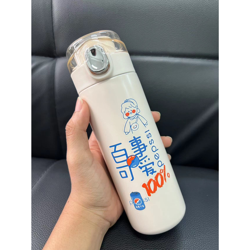 แก้วเก็บอุณหภูมิ-กระบอกน้ำ-500ml-แก้วน้ำสำหรับเด็ก-สแตนเลส-304-แบบฝากด-ยกดื่มไม่หกง่าย-มียางรองก้นแก้ว-สินค้าพร้อมส่ง