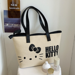 กระเป๋าผ้าคิตตี้ กระเป๋าสะพายไหล่คิตตี้ Hello Kitty (พร้อมส่งจากไทย)