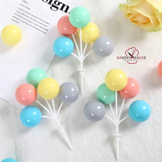 ที่ปักตกแต่งเค้ก ลูกโป่งพลาสติก 2 ชิ้น Toppr cake balloon plastic