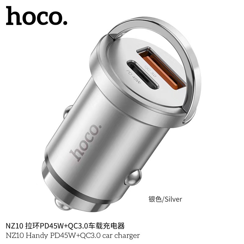 hoco-รุ่นnz10-ที่ชาร์จในรถ-pd45w-qc3-0w-ชาร์จเร็ว-usb-car-charger-quick-charge-หัวชาร์จ-ชาร์จในรถ-2ช่อง-usb-040866t