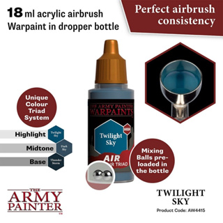 🔥มีของพร้อมส่ง🔥 Army Painter Air Twilight Sky - 18ml AP-AW4415 สีอะคริลิค สูตรพ่น ใช้กับ Airbrush Water Based Acrylic