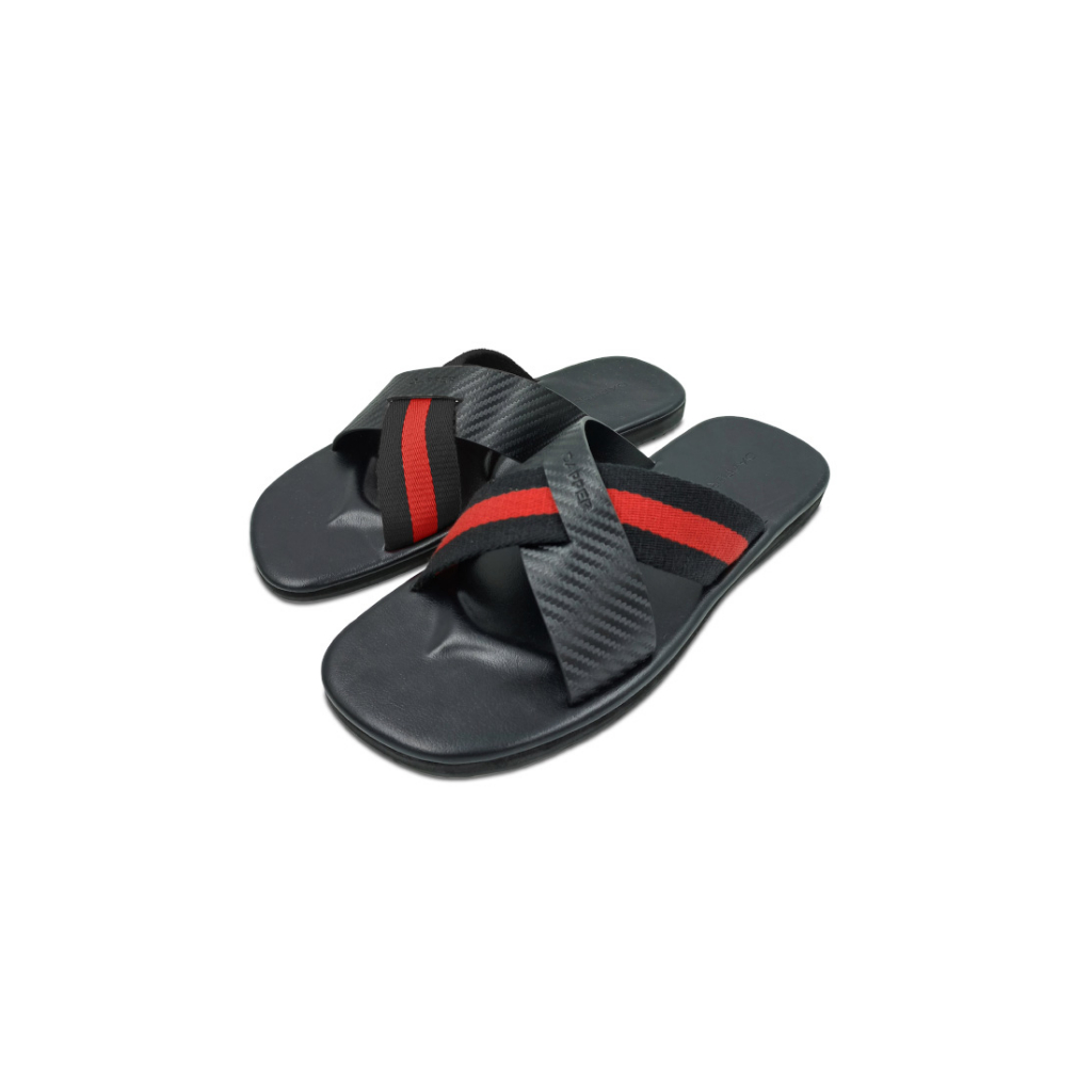 dapper-รองเท้าแตะ-carbon-fiber-สายคาดดำ-แดง-hskb2-960sc1