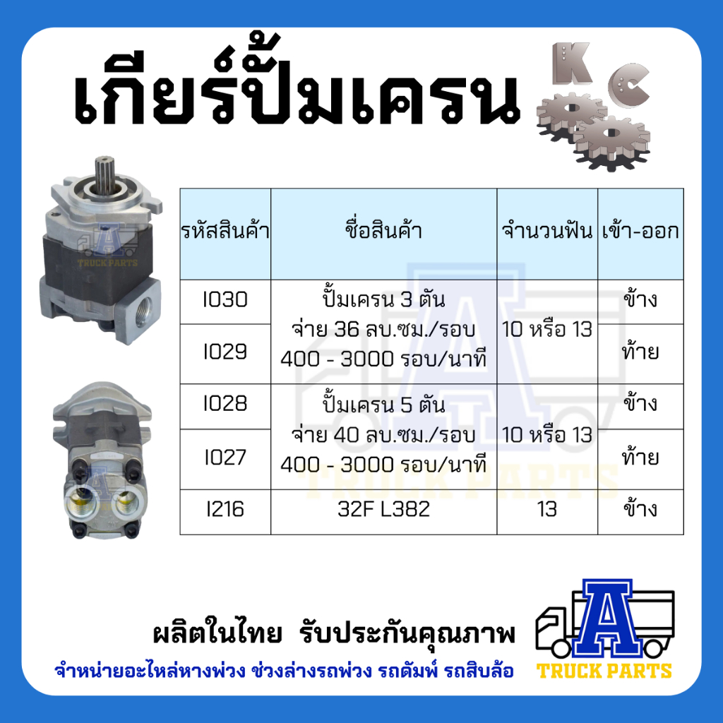 ปั้มเครน-หมุนตาม-ปั้มโฟล์ลิฟไฮดรอลิค-5ตัน-13ฟัน-10ฟัน-ออกล่าง-ออกตูด-ออกข้าง-เกียร์ปั้ม-40f-gearpump-รถติดเครน-แม็คโคร