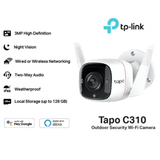 TAPO-C310 CCTV (กล้องวงจรปิด) TP-LINK TAPO C310 OUTDOOR SECURITY Wi-Fi CAMERA กันน้ำ HD 3MP - 2Y