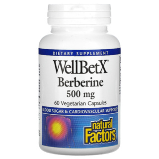 Natural Factors WellBetX Berberine 500 mg 60 Vegetarian Capsules
