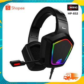 หูฟังเกมมิ่ง SIGNO HP-832 STRIKER หูฟังคอม Gaming Headset USB เสียง Virtual Surround 7.1 ประกัน 2 ปี