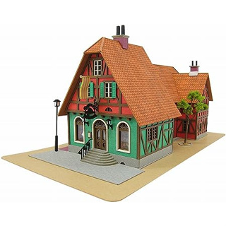 Sankei Miniatuart Kit Studio Ghibli ซีรีส์ Howls Moving Castle Hatter Hat Shop 1/150 Scale Paper Craft MK07-03