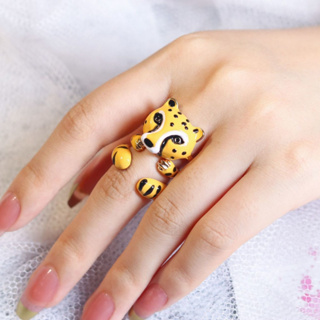 แหวนแฟชั่น ลีโอ เสือ น่ารัก งานเกาหลี  1 เซ็ต 3 วง ฟรีไซต์