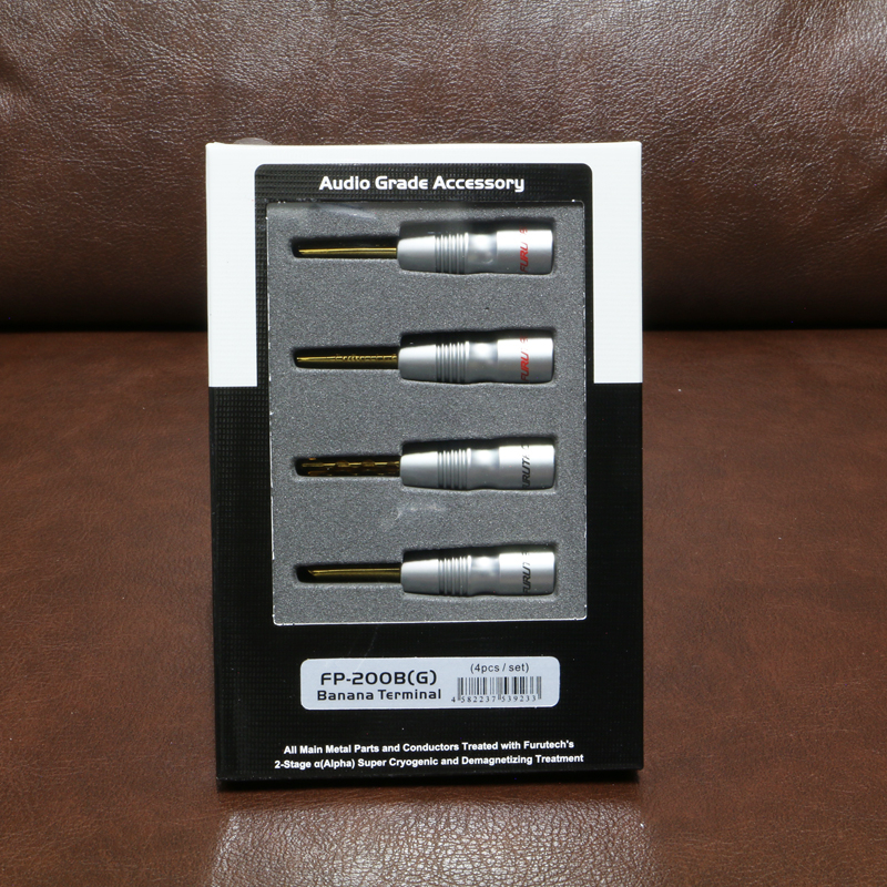ของแท้แบ่งขายได้ FURUTECH FP-200B (G) Gold Banana Connectors audio ...