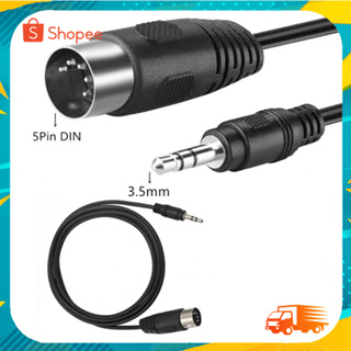 สายแปลง หัวต่อ DIN Midi Male Plug to 3.5 mm Male Stereo Jack Audio Cable 1.5 /3เมตร