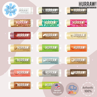 🔥พร้อมส่ง ✨ของใหม่ 🇺🇸 20 กลิ่น 🌸 Hurraw! Lip Balm 4.8g ลิปบาล์ม ลิปออร์แกนิค ลิปทิ้นท์ hurraw carmex