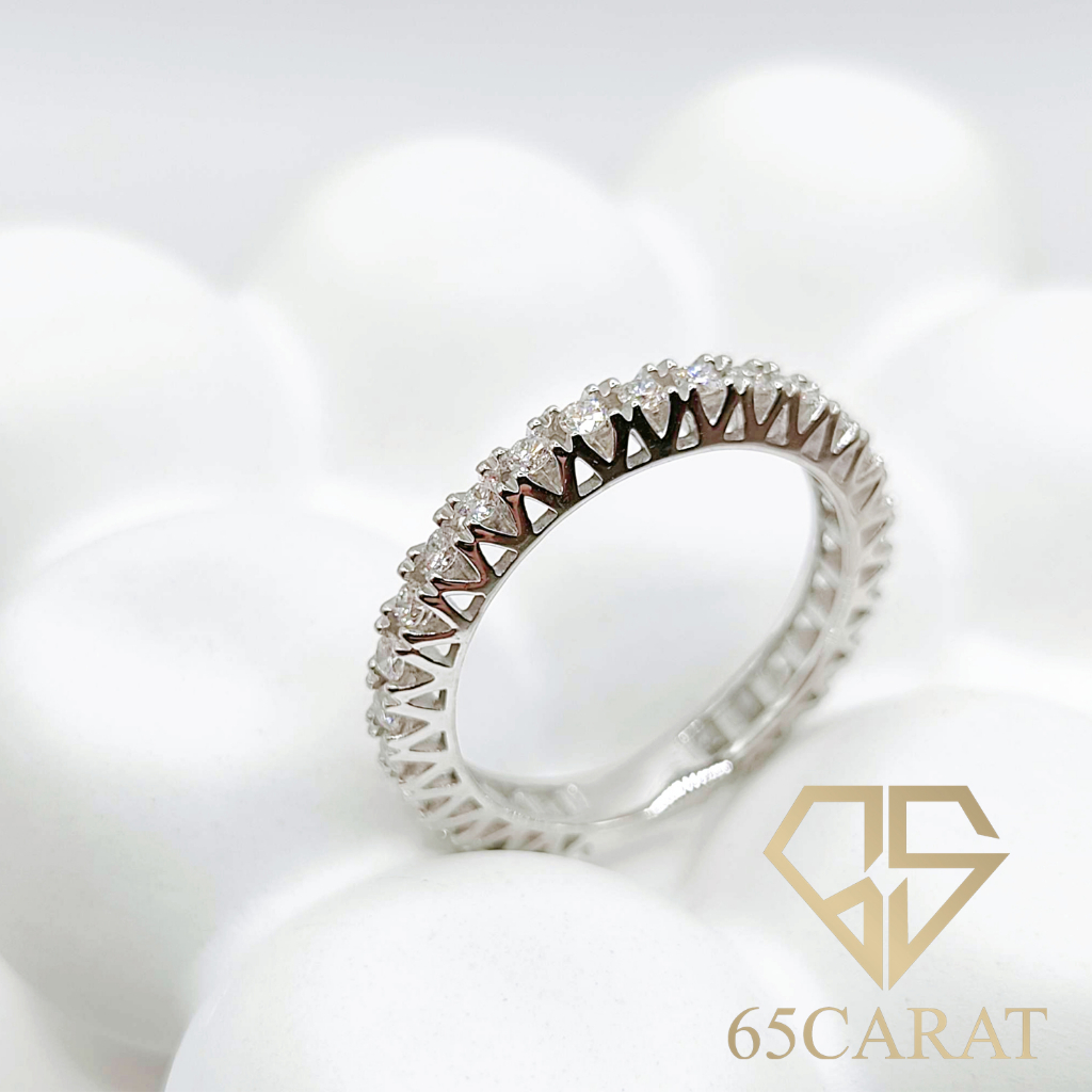 65carat-แหวนเพชรแท้-แหวนแถวรอบนิ้ว-eternity-ring-เพชรเบลเยี่ยมคัท-0-49-กะรัต