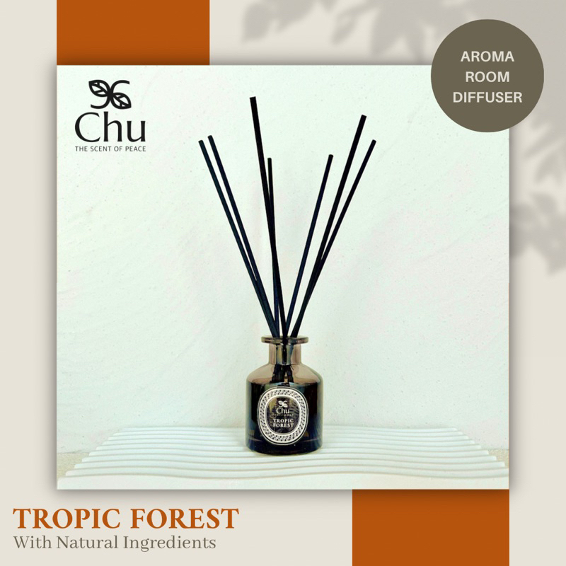 Chu Tropic Forest Aroma Room Diffuser 50 ml. ก้านไม้หอมปรับอากาศ กลิ่นท ...