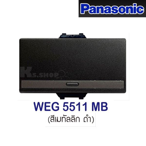 Panasonic สวิทช์ทางเดียว (ขนาดใหญ่) เรฟีน่า รุ่น WEG 5511 สีเมทัลลิค ...