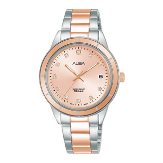 [ผ่อนเดือนละ359]🎁ALBA นาฬิกาข้อมือผู้หญิง สายสแตนเลส รุ่น AG8M83X - สีเงินสลับโรสโกลด์ ของแท้ 100% ประกัน 1 ปี