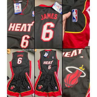 ชุดบาส NBA เด็ก 👧🏻👦🏻ผ้านิ่ม ทีม Miami Heat