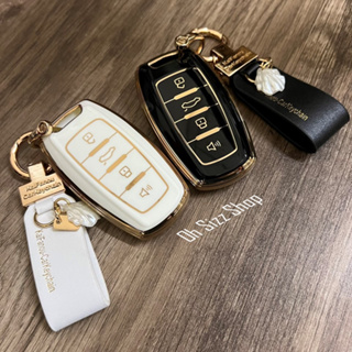 เคสรีโมท HAVAL H6 Hybrid  JOLION 2023 ดำเงาเส้นสีทอง และสีขาวเส้นสีทอง ดูเรียบหรู (Black Gold-Line TPU Key Case) Great W