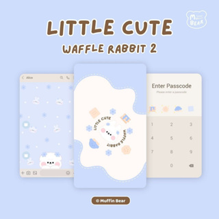[ธีมไลน์] Little cute waffle rabbit 2