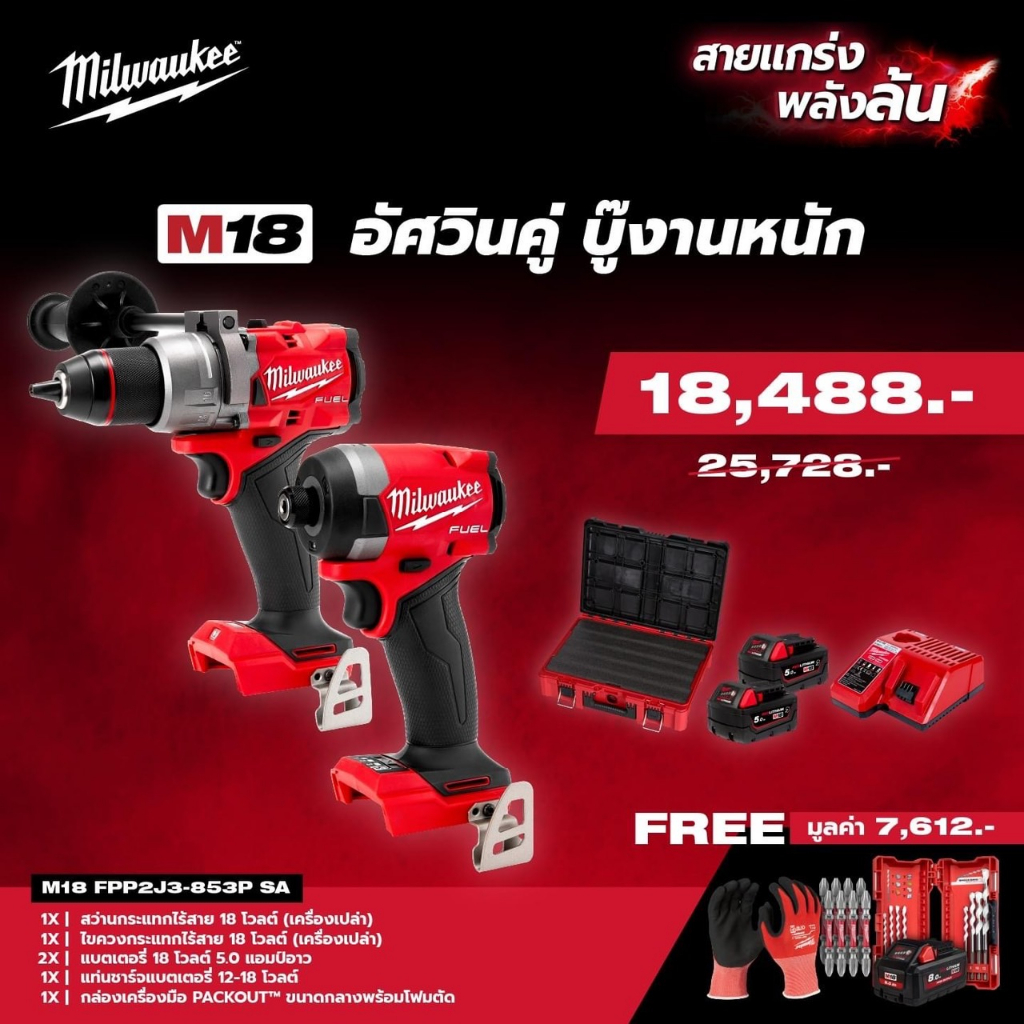 milwaukee-m18-fpp2j3-853p-sa-m18-อัศวินคู่-บู๊งานหนัก