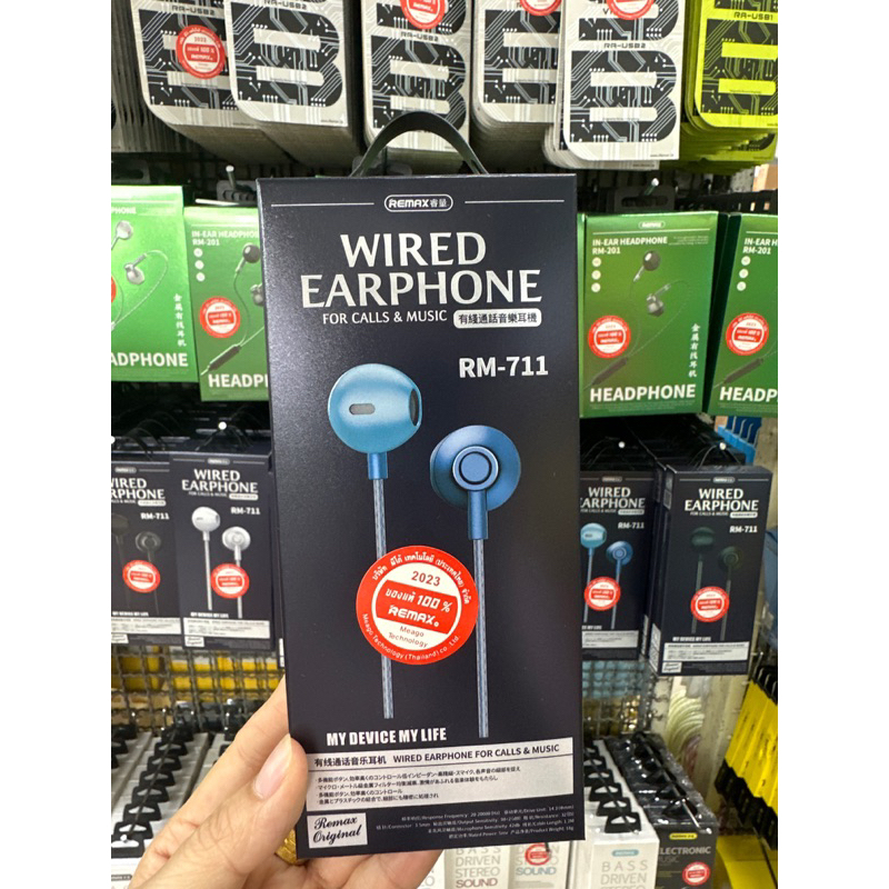 Remax RM-711 ชุดหูฟังแบบมีสาย AUX 3.5 มม.คอมเล่นเกม มีไมค์ วิ่ง ...