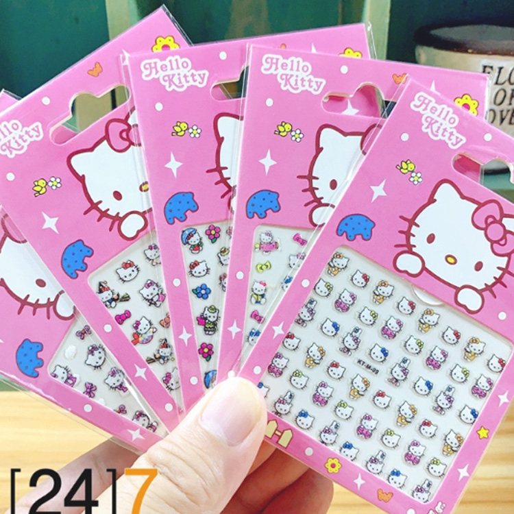 baobaobabyshop-สติ๊กเกอร์ติดเล็บ-ลาย-kitty-1-ชิ้น-คละแบบ-สติ๊กเกอร์ติดเล็บ-ลายการ์ตูน-สติ๊กเกอร์จิ๋ว-สำหรับเด็ก