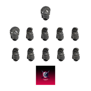 Grimdark scifi miniatures parts head14