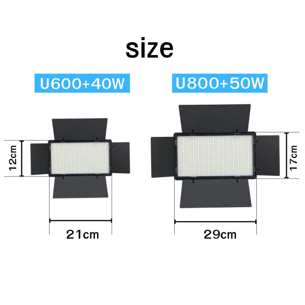 Professional Photo & Video LED Light Kit Pro LED 600+ 800+ มีแบต 2 ก้อน ...