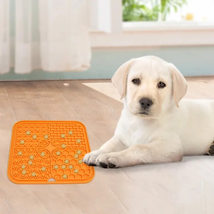 ซิลิโคนเลียสัตว์เลี้ยงสุนัข-lick-pad-bath-เนยถั่วลิสงกินช้าเลีย-feeder-แมว-lickmat-ให้อาหารสุนัขเลีย-mat