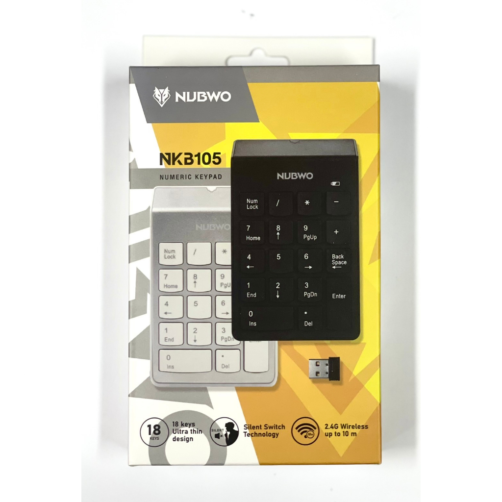 NKB 105 NUMERIC KEYPAD 2.4G Wireless คีย์บอร์ดตัวเลขไร้สาย แป้นพิมพ์18 ...