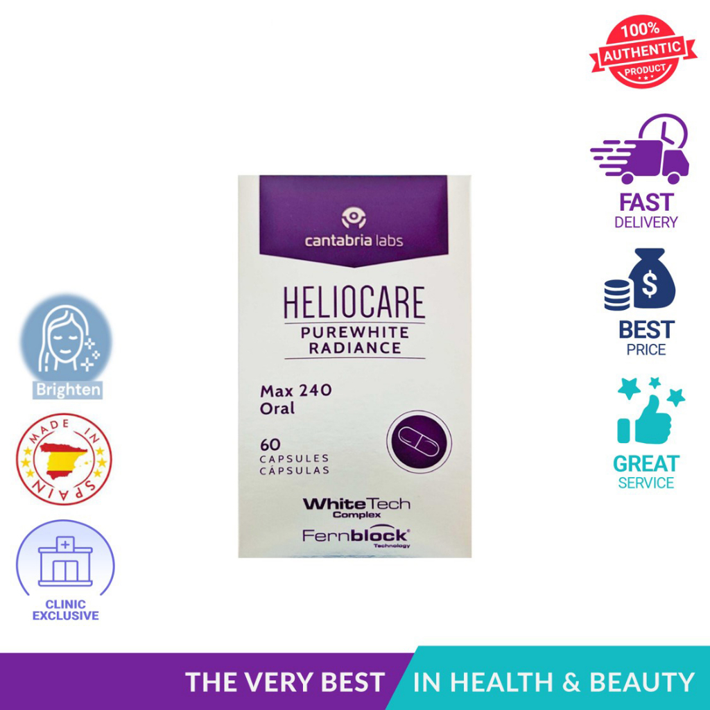 Heliocare PureWhite Radiance Max 240/ pure white Exp 2025 วิตามินกันแดด ...