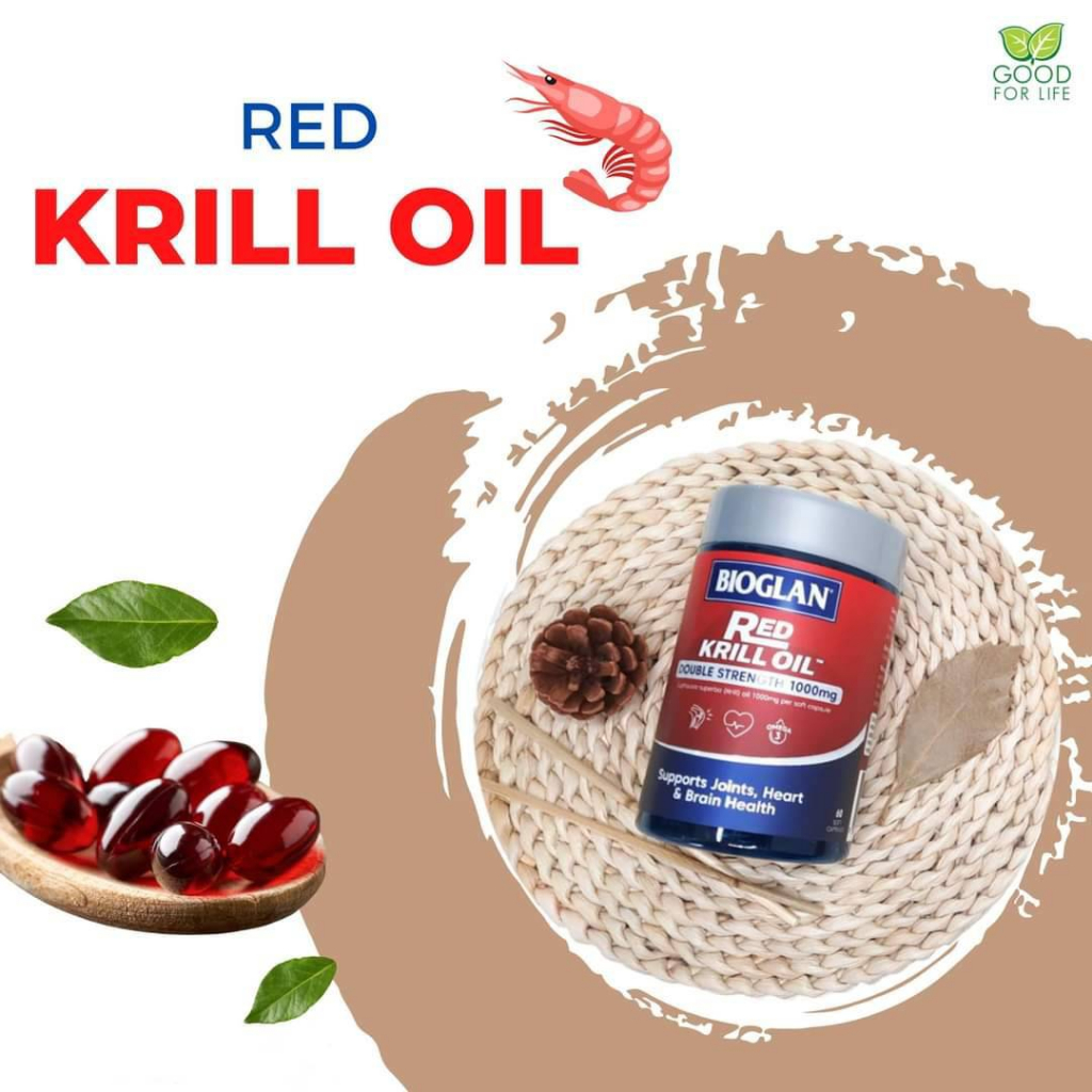 Bioglan Red Krill Oil 1000 mg 60 Capsule Shopee Thailand