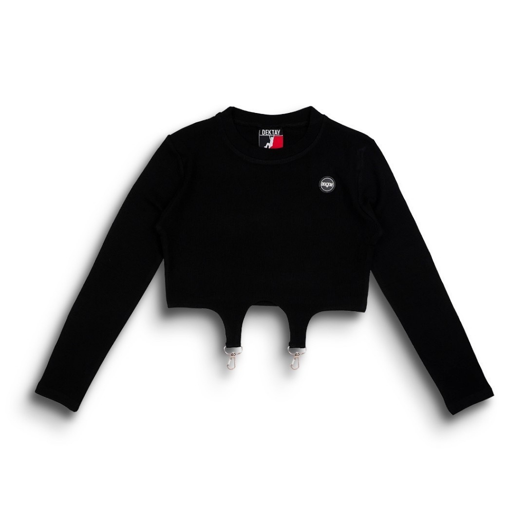 dektay-long-sleeve-crop-top-black-เสื้อครอปสั้นสีดำ