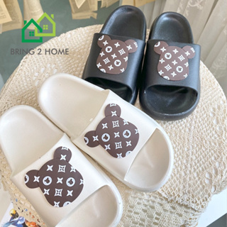 Bring 2 Home : Slippersรองเท้าแตะ รองเท้าเเตะแบบสวม 🐻ลายน้องหมี สุดน่ารัก🐼 พื้นนุ่มใส่สบาย สินค้าในไทย พร้อมส่ง