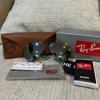 Rayban Aviator Sunglasses แว่นกันแดด เลนส์กระจก